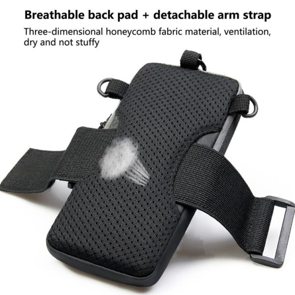 Outdoor Sports Fitness Crossbody Bag Men And Women Multi-Function Mobile Phone Arm Bag (Grey) - Image 6