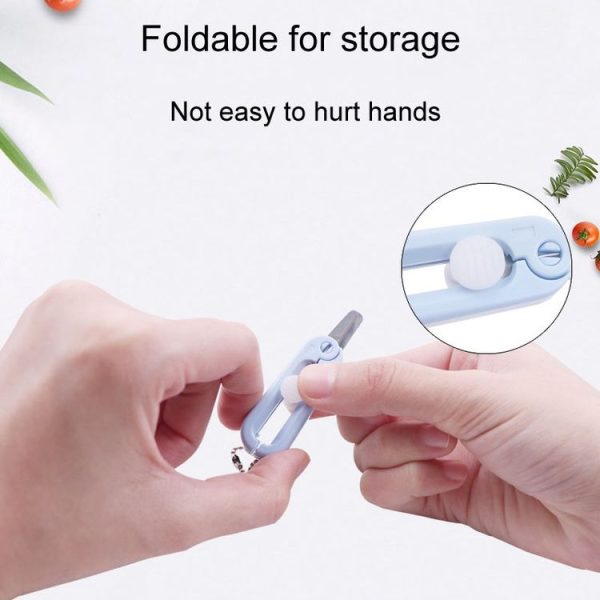 Portable Retractable Folding Scissors Mini Multifunctional Cutting Tools (Blue) - Image 6