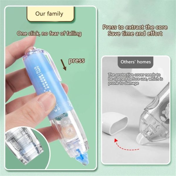 Push-Dry Quick Glue Stick Correction Tape Double Sided Adhesive For Handmade Handbook (Blue) - Image 10