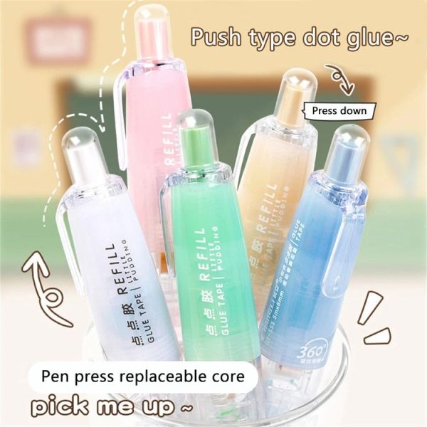 Push-Dry Quick Glue Stick Correction Tape Double Sided Adhesive For Handmade Handbook (Blue) - Image 4