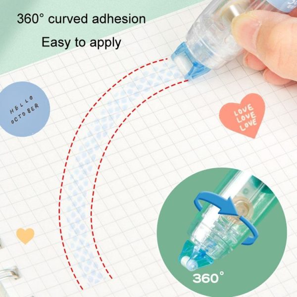 Push-Dry Quick Glue Stick Correction Tape Double Sided Adhesive For Handmade Handbook (Blue) - Image 7
