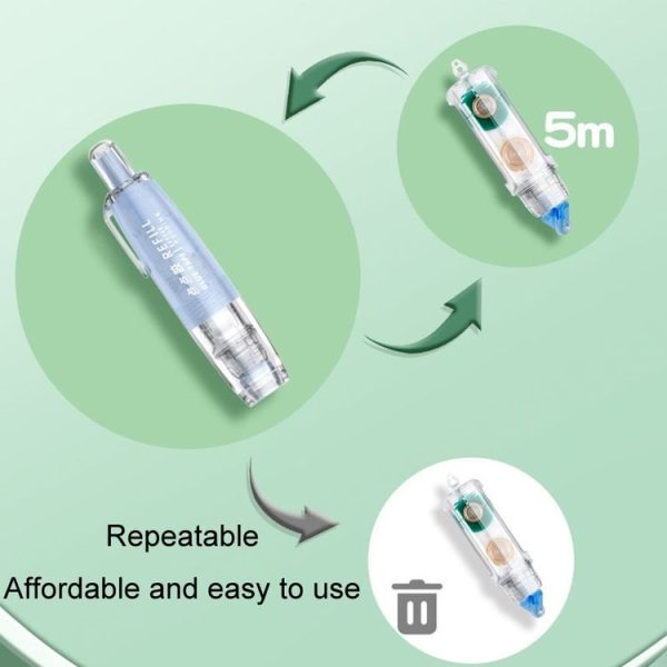 Push-Dry Quick Glue Stick Correction Tape Double Sided Adhesive For Handmade Handbook (Blue) - Image 9