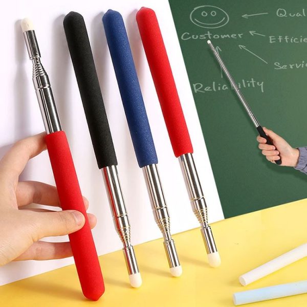 1m Teachers Telescopic Tactile Whip Pen For Classes E-Board Stylus Holder (Red) - Image 2