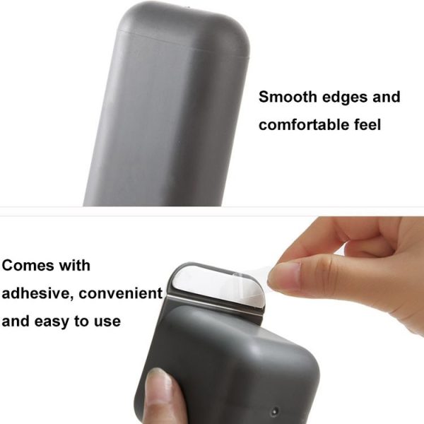 Desktop Computer Monitor Auxiliary Pen Holder Desk Adhesive Storage Box, Color: Trapezoid-Gray - Image 3