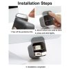 Desktop Computer Monitor Auxiliary Pen Holder Desk Adhesive Storage Box, Color: Trapezoid-Gray - Image 4
