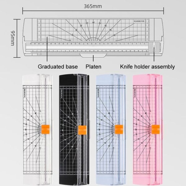 HUANMEI For A3 A4 A5 Paper Cutter With Pull-out Ruler DIY Small Portable Photo Die Cutting Machine (White) - Image 3