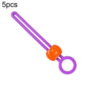 5pcs Sealing Tape Clip Kitchen Food Freshness Multipurpose Sealer (Purple)
