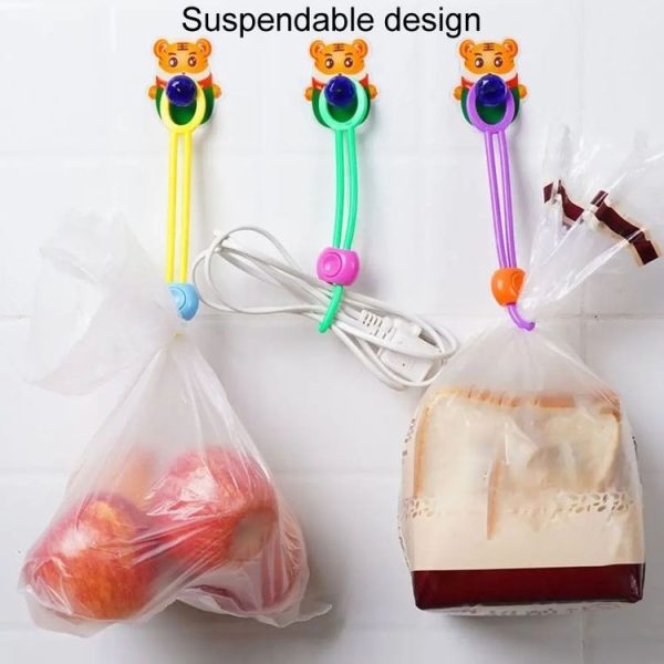 5pcs Sealing Tape Clip Kitchen Food Freshness Multipurpose Sealer (Purple) - Image 4