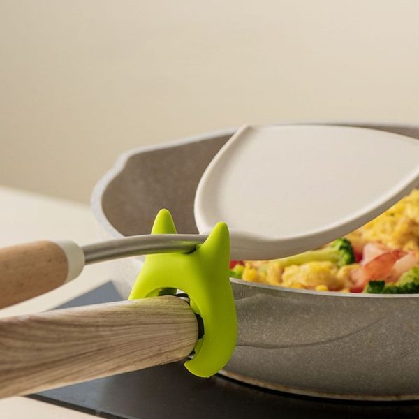 5pcs Kitchen Multifunctional Spatula Holder Household Spill Resistant Spoon Tray (Red) - Image 9