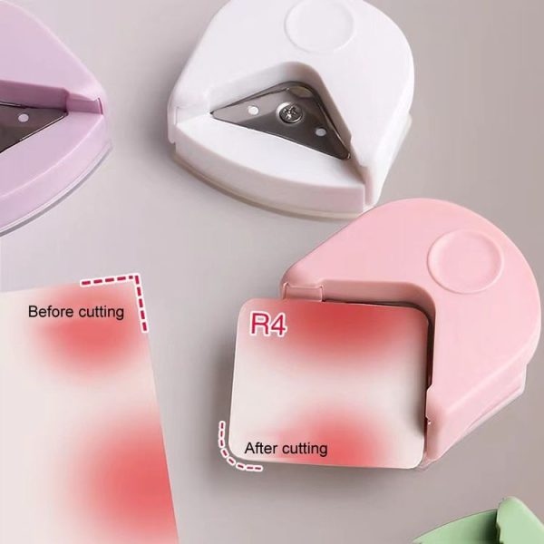 Round Corner Trimmer Chamferer Cardstock Photo PVC Card Corner Cutter (White) - Image 8