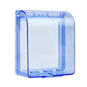 Self-adhesive Switch Socket Anti-leakage Protective Cover Waterproof Box (Type 86 Blue)