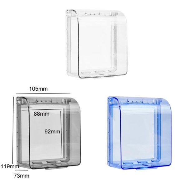 Self-adhesive Switch Socket Anti-leakage Protective Cover Waterproof Box (Type 86 Blue) - Image 2
