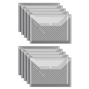 10pcs A4 Waterproof Transparent Thickened Folder Archive Bag (Ordinary Twill Style)