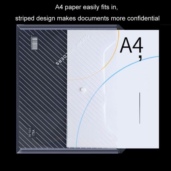 10pcs A4 Waterproof Transparent Thickened Folder Archive Bag (Ordinary Twill Style) - Image 2