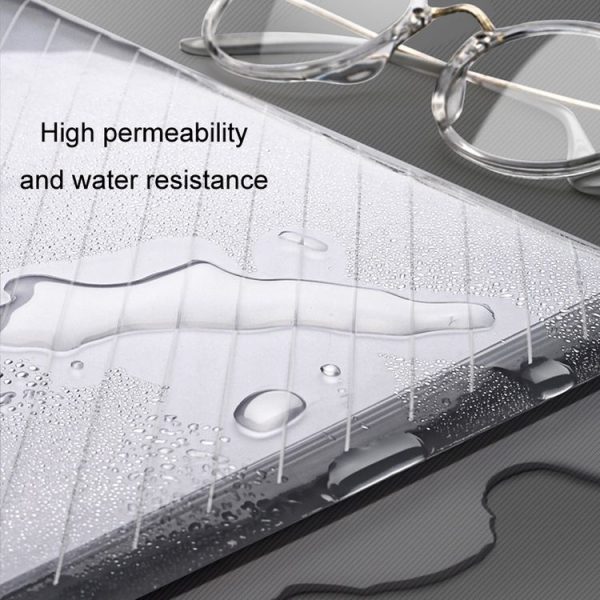 10pcs A4 Waterproof Transparent Thickened Folder Archive Bag (Ordinary Twill Style) - Image 3