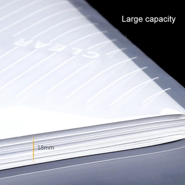10pcs A4 Waterproof Transparent Thickened Folder Archive Bag (Ordinary Twill Style) - Image 5