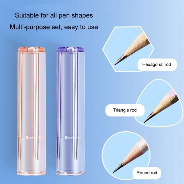 20pcs / Bag Transparent Pen Caps Pencil Sleeves Protective Pencil Tip Cap (Color Mixed) - Image 3
