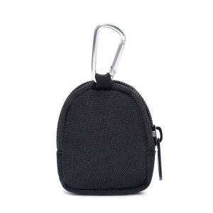Outdoor Sports Portable Pet Snack Bag Round Type Wear-Resistant Small Money Bag (Black)