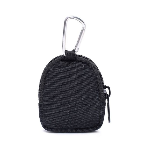 Outdoor Sports Portable Pet Snack Bag Round Type Wear-Resistant Small Money Bag (Black)