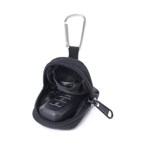 Outdoor Sports Portable Pet Snack Bag Round Type Wear-Resistant Small Money Bag (Black) - Image 5