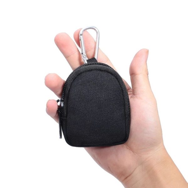 Outdoor Sports Portable Pet Snack Bag Round Type Wear-Resistant Small Money Bag (Black) - Image 6
