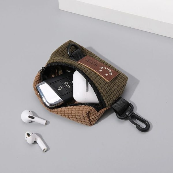 Corduroy Outdoor Cycling Hanging Bag Earphone Portable Storage Sports Bag Universal Bag Hanger - Image 7
