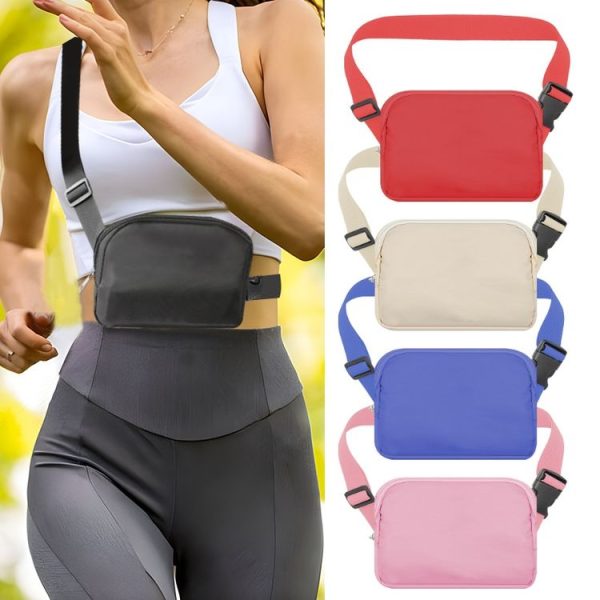 Nylon Waterproof Chest Bag Outdoor Sports Pocket Running Mobile Phone Bag (White) - Image 2