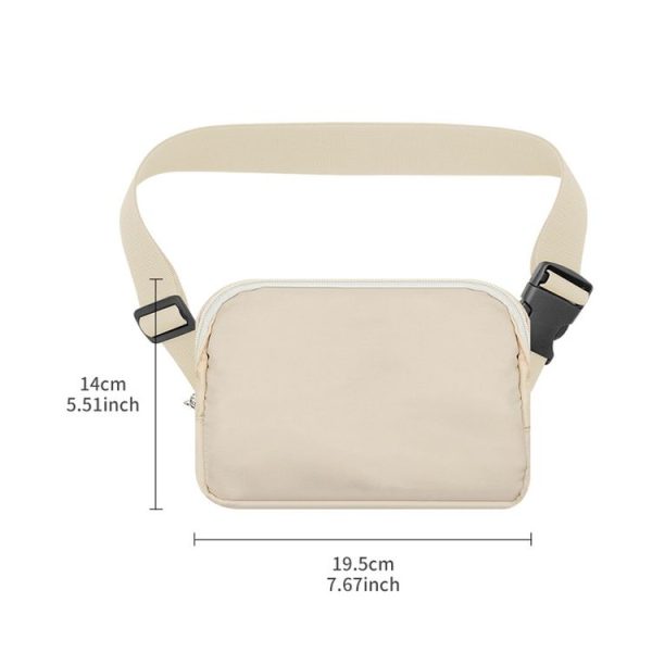 Nylon Waterproof Chest Bag Outdoor Sports Pocket Running Mobile Phone Bag (White) - Image 3