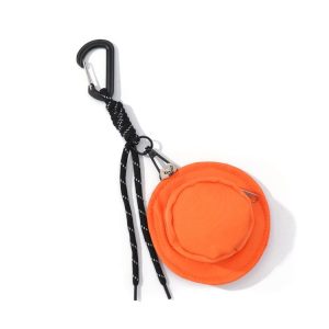 Portable Fisherman Hat Bag Coin Key Pouch Mini Bag Hanger, Color: Orange