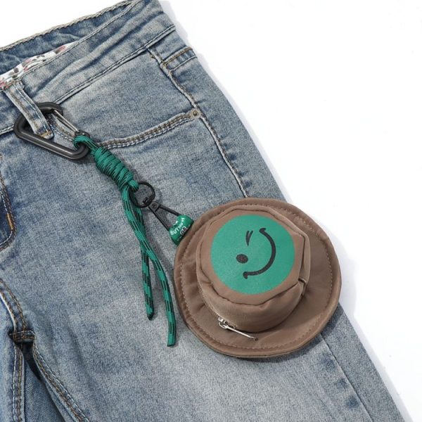 Portable Fisherman Hat Bag Coin Key Pouch Mini Bag Hanger, Color: Orange - Image 2