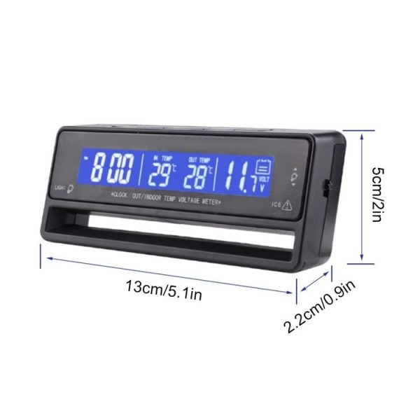 Car Digital Display Clock Luminous Electronic Thermometer Voltmeter (TS-7010V) - Image 2