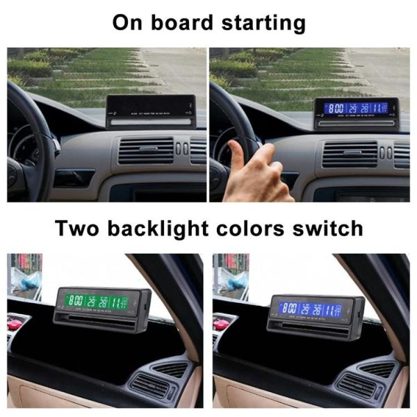 Car Digital Display Clock Luminous Electronic Thermometer Voltmeter (TS-7010V) - Image 4