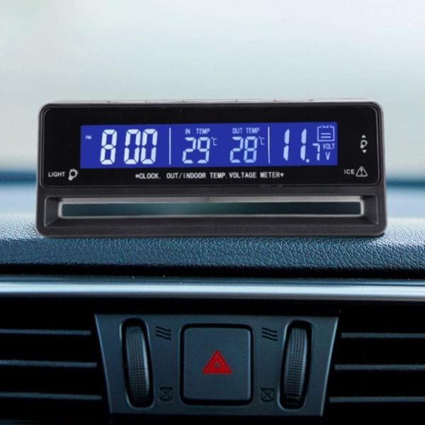 Car Digital Display Clock Luminous Electronic Thermometer Voltmeter (TS-7010V) - Image 5