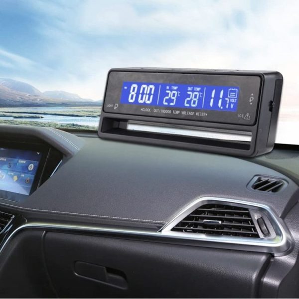 Car Digital Display Clock Luminous Electronic Thermometer Voltmeter (TS-7010V) - Image 6