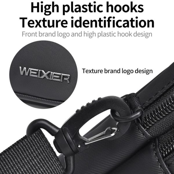 WEIXIER W128 Men Messenger Bag Outdoor Multifunctional Waterproof Wear-Resistant Shoulder Bag (Grey) - Image 10