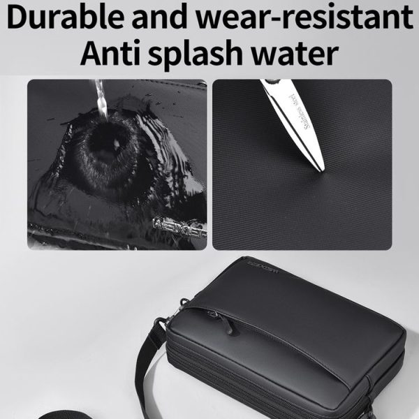 WEIXIER W128 Men Messenger Bag Outdoor Multifunctional Waterproof Wear-Resistant Shoulder Bag (Grey) - Image 12