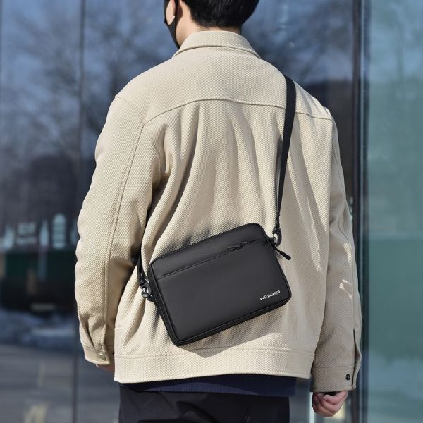 WEIXIER W128 Men Messenger Bag Outdoor Multifunctional Waterproof Wear-Resistant Shoulder Bag (Grey) - Image 13