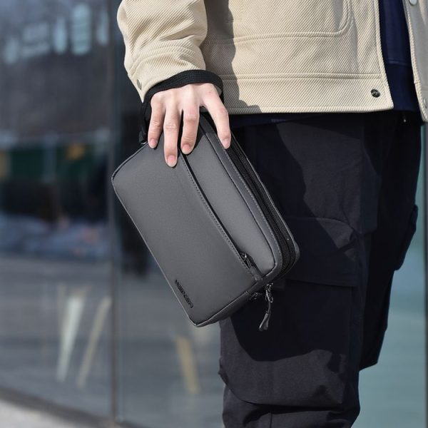 WEIXIER W128 Men Messenger Bag Outdoor Multifunctional Waterproof Wear-Resistant Shoulder Bag (Grey) - Image 2