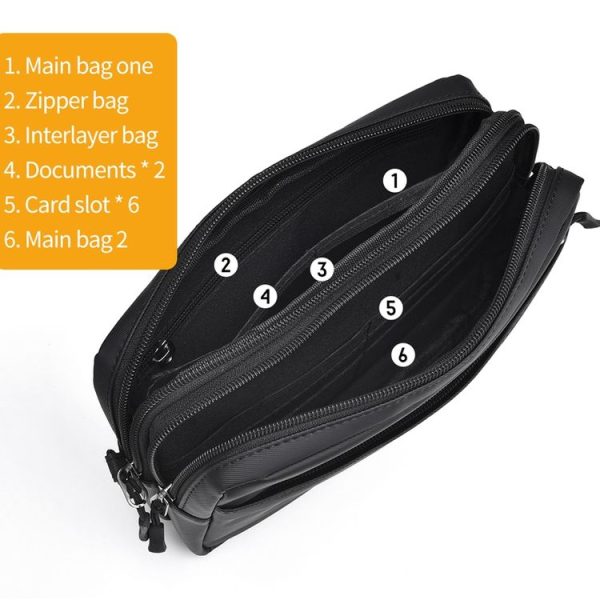 WEIXIER W128 Men Messenger Bag Outdoor Multifunctional Waterproof Wear-Resistant Shoulder Bag (Grey) - Image 7
