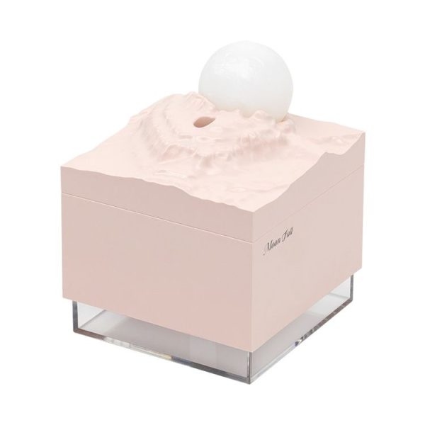 Moon Meteorite Mini Humidifier With Colorful Night Light (Pink)