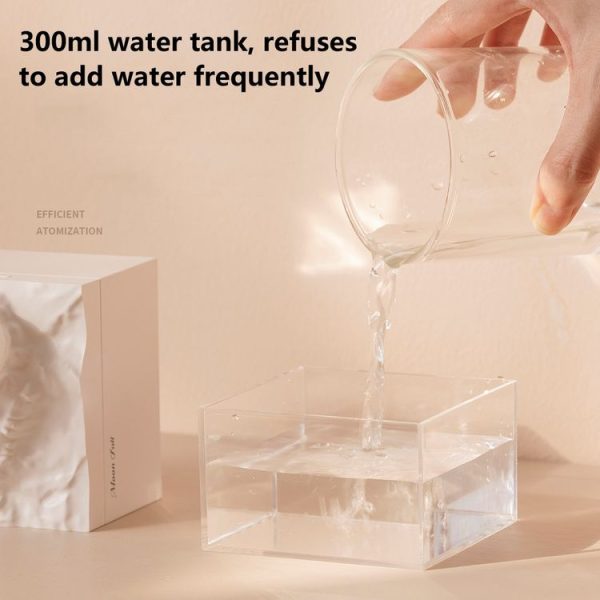 Moon Meteorite Mini Humidifier With Colorful Night Light (Pink) - Image 6
