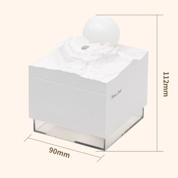 Moon Meteorite Mini Humidifier With Colorful Night Light (Pink) - Image 9