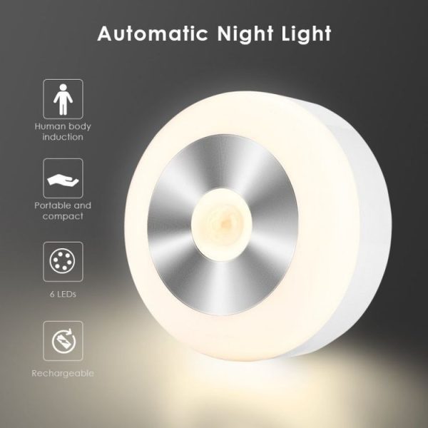Smart Sensor Night Light Infrared Sensor Corridor Aisle Light, Spec: Charging Model (White) - Image 4