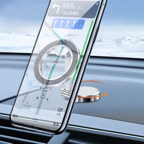 Zinc Alloy Car Screen Magnetic Mobile Phone Holder (Silver) - Image 10