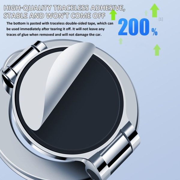 Zinc Alloy Car Screen Magnetic Mobile Phone Holder (Silver) - Image 8