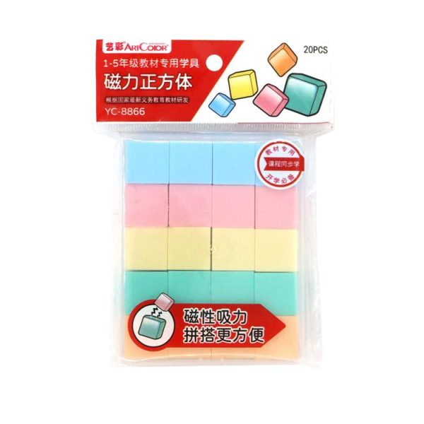 ARTCOLOR 20pcs / Pack 2cm Cube Magnetic Teaching Aids Cube Toys For Elementary School Students - Image 8