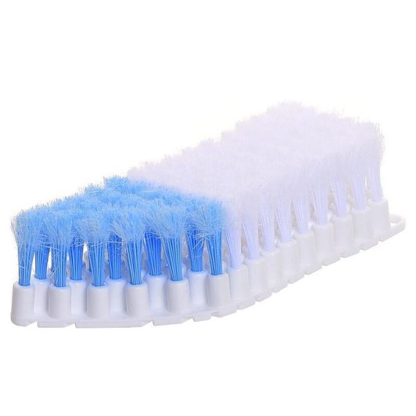 Bendable Bathroom Tile Crevice Brush Household Soft Bristles Faucet Curved Brush (White)