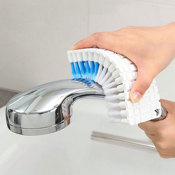 Bendable Bathroom Tile Crevice Brush Household Soft Bristles Faucet Curved Brush (White) - Image 2