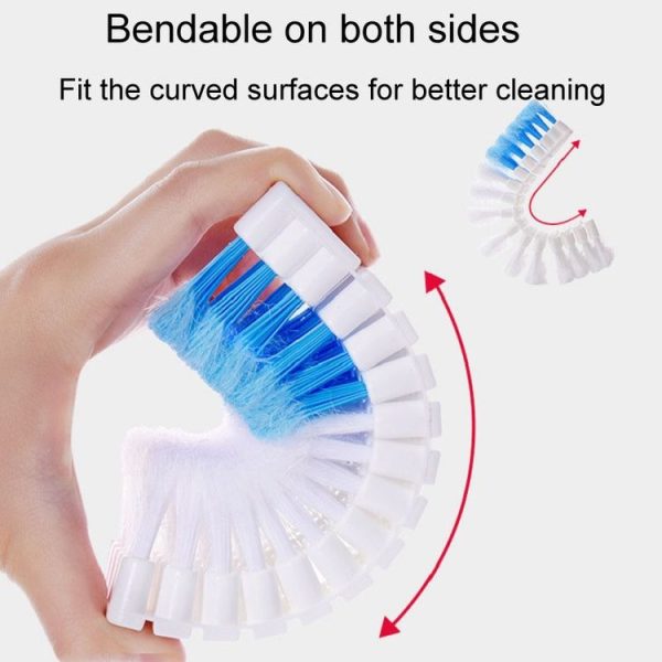 Bendable Bathroom Tile Crevice Brush Household Soft Bristles Faucet Curved Brush (White) - Image 5