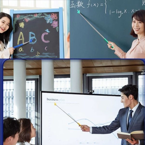 Retractable Teacher Pointer Extendable Finger Pointer Stick for School (Random Color) - Image 7